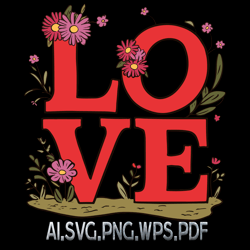 word love floral 15 digital file ai.svg.png.eps.pdf