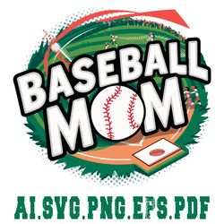 basball mom13 digital download file ai.pdf.eps.svg.png