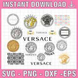 logo brand bundle svg, fashion brand svg, fashion svg versace svg, versace logo svg, pattern svg, versace logo designs