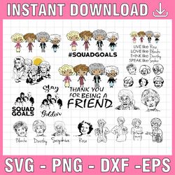 golden girls bundle svg, golden girls clipart svg, png, instant download, silhouette cutting files