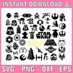 star wars svg, star wars bundle svg, star wars characters svg, star wars dxf cut files, star wars clipart, rebel allianc