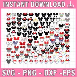 disney svg bundle, mickey svg, minnie svg, disney svg, disney monogram frames svg, disney svg  svg files for silhouette