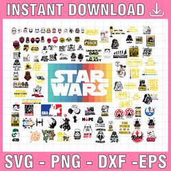 star wars svg, star wars bundle svg, star wars characters svg, star wars dxf cut files, star wars clipart, rebel allianc