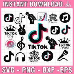 20 tiktok logo svg bundle, tiktok svg, tiktok logo svg, peace love tiktok svg, tiktok birthday svg, tiktok family svg