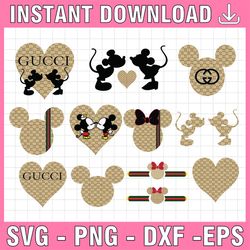 bundle 15 files gucci fashion svg, gucci logo svg, mickey gucci style svg bundle, brand logo svg, fashion brand svg, fas