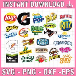 25 png images | popular chip and juice brand logos digital download instant download| juice brands| chip brands| doritos