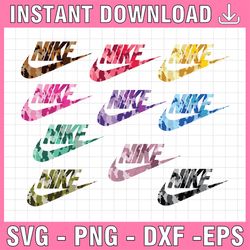 10 camo nike bundle, camo nike png for shirts, camo nike swoosh, camo png, camo png digital download