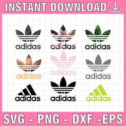 adidas logo svg, fashion brand svg - png - luxury fashion brands logos svg - instant download file.