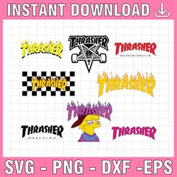 thrasher bundle svg, thrasher logo svg, thrasher brand logo svg, fashion logo svg, file cut digital download