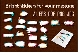 bright creative stickers for your messages.