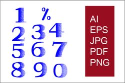 numbers with noise effect