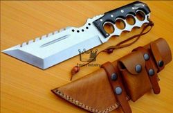 hand forged high carbon steel full tang hunting knife with sheath fixed blade gift survival knife medieval swords