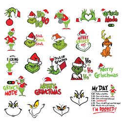 grinch face svg, grinch hand, grinch svg bundle, grinch ornament, grinch smile, green character svg, grinch christmas sv