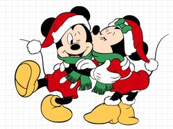 mouse christmas kiss svg, christmas season svg png, mickey minnie christmas, christmas squad svg, holiday svg png cricut