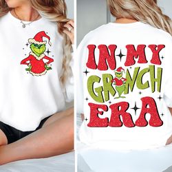 in my grinch era png, glitter grinch png, sequin grinch png, grinch png, grinch era png, grinch design, christmas png, g