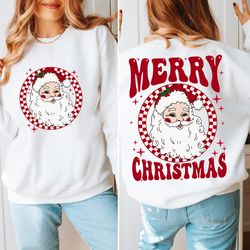 merry christmas svg png, retro santa svg, christmas svg, red santa svg, groovy svg, retro christmas svg, merry santa svg