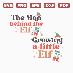 the man behind the elf couple svg