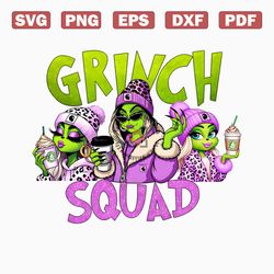 boujee leopard purple grinch squad png