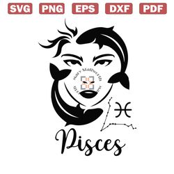 pisces girl svg | zodiac sign svg | astrology svg | horoscope svg