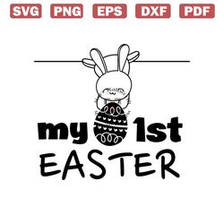 my first easter svg, my 1st easter svg, babys first easter onesie svg, b