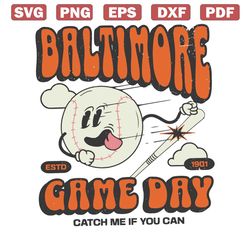 baltimore game day catch me if you can svg