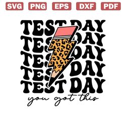 test day you got this pencil lightning bolt svg