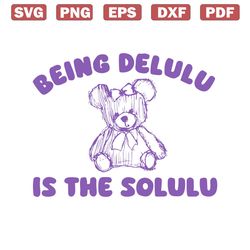 retro being delulu is the solulu svg file