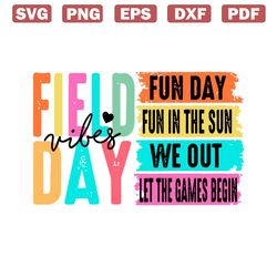 school field day vibes fun day svg