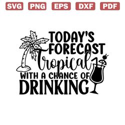 todays forecast tropical with a change of drinking svg