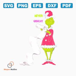 pink grinch never not grinchy png sublimation download