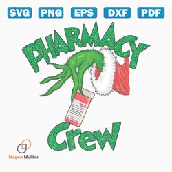 pharmacy crew technician grinch png sublimation design