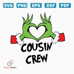 cousin crew family christmas grinch hand svg download
