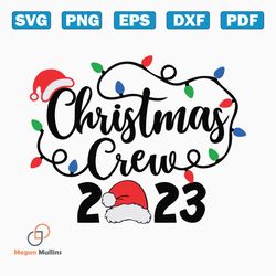 christmas crew 2023 santa hat svg