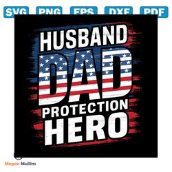 husband dad protection hero usa flag png