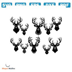 deer svg files deer head svg graphic bundle instant digital downloads