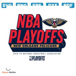 2024 nba playoffs new orleans pelicans logo svg