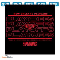 new orleans pelicans 2024 nba playoffs svg