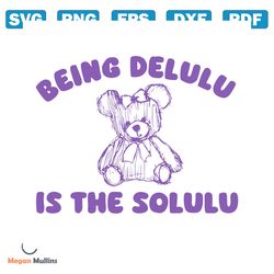 retro being delulu is the solulu svg