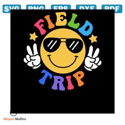 field day field trip smiley face glasses png