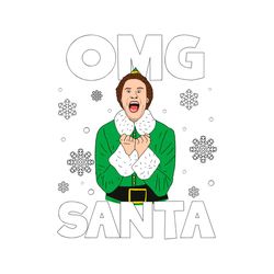 funny omg santa christmas elf svg