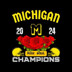 michigan 2024 rose bowl champions svg digital download