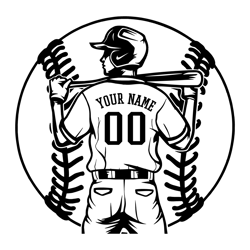 baseball player personalized name baseball team svg