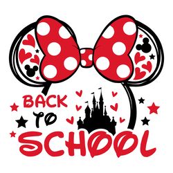 back to school minnie mouse head svg digital download files