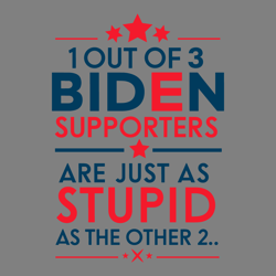 one of three biden supporters are stupid as the other two svg