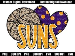 suns png, peace love suns, suns basketball, suns sublimation, team spirit png, basketball png, suns fan, suns doodle