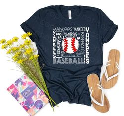 yankees typography svg, baseball, yankees baseball, sports mom, basebxcut, sillouhette, sublimation