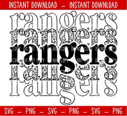 rangers svg, stacked font, leopard font, baseball svg, stacked rangers svg, cricut svg, rangers baseball, baseball mom,