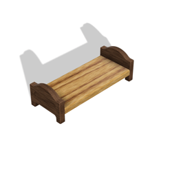 miniature bed 1:24 scale 3d model