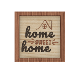 home sweet home plaque stl files for cnc or 3d printing