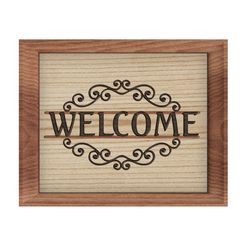 welcome home sweet home plaque stl files for cnc or 3d printing